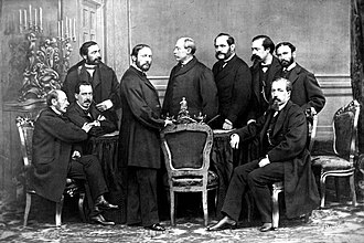 El Gobierno Provisional en 1869 retratado por J. Laurent