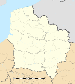 Ubicación de Cambrai en la región de Alta Francia