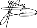 Firma manuscrita de Francisco Fernando de Austria