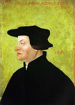 Retrato del reformador Ulrico Zuinglio
