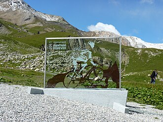 Monumento a Marco Pantani en el Col du Galibier