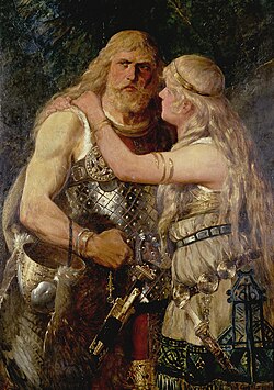 Pintura de Arminio despidiéndose de Thusnelda