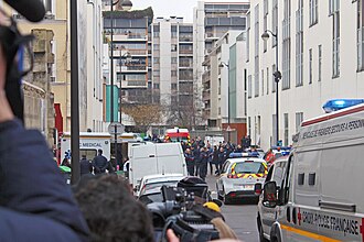 Cabecera e información general del atentado contra Charlie Hebdo
