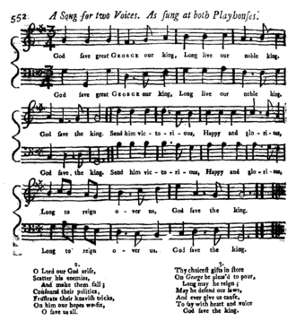 Partitura publicada en 1745