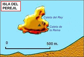 Mapa del islote de Perejil