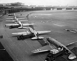 Aviones durante el bloqueo de Berlín en 1948