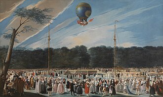 Ascensión de un globo Montgolfier en Aranjuez