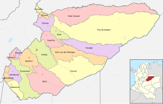 Mapa político de Casanare