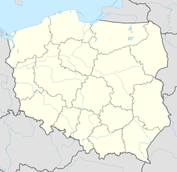 Mapa de ubicación de Cracovia en Polonia