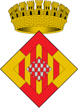Corona mural de diputación en el escudo de la provincia de Gerona.
