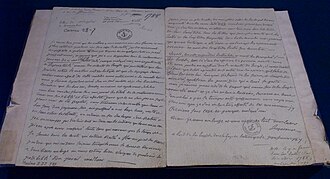 Última carta manuscrita firmada por La Pérouse en 1788
