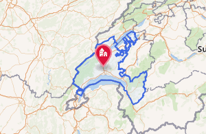 Mapa geográfico que muestra la ubicación del cantón de Vaud en Suiza