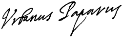 Firma manuscrita de Urbano VIII