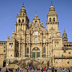 La catedral de Santiago de Compostela, uno de los principales destinos de peregrinación de Europa.