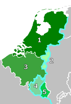 Mapa de Bélgica y Países Bajos tras el Tratado de 1839