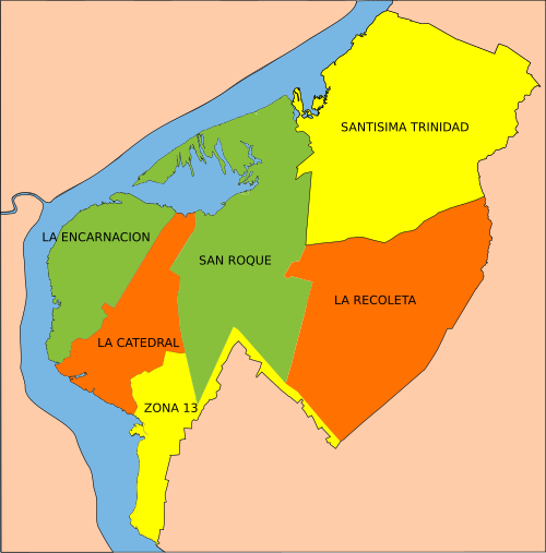 Distritos de Asunción.