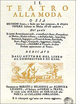 Portada de Il teatro alla moda