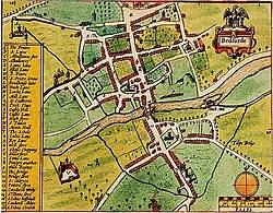 Bedford en un grabado de 1611