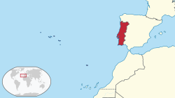 Ubicación geográfica de Portugal y posesiones coloniales