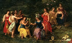 Atenea y las Nueve Musas