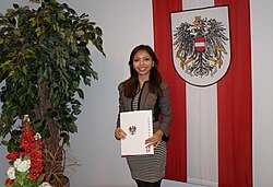 Ceremonia de ciudadanía austríaca en Viena