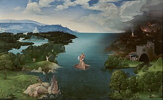 Caronte cruzando la laguna Estigia de Joachim Patinir
