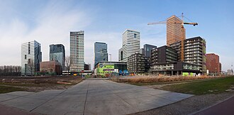Vista panorámica del distrito de Zuidas en Ámsterdam