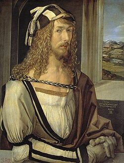 Autorretrato de Durero de 1498 conservado en el Museo del Prado.