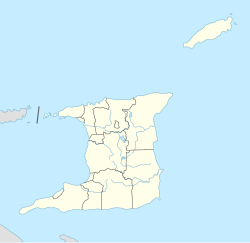 Mapa de localización de Puerto España en Trinidad y Tobago