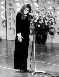 Dalida en el festival de San Remo en 1967