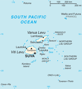Mapa de Fiyi