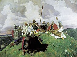 Ilustración de Boyan, un legendario narrador de historias e historiador oral