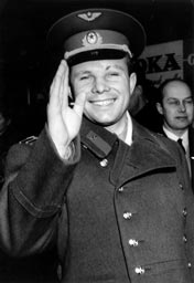 Retrato del cosmonauta soviético Yuri Gagarin