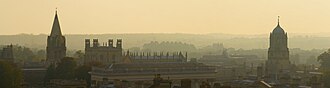 Vista panorámica de la arquitectura de Oxford