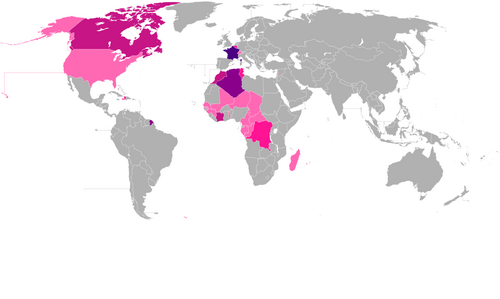 Estadísticas de población francófona por rangos.