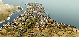 Vista general ilustrativa de la antigua Constantinopla bizantina