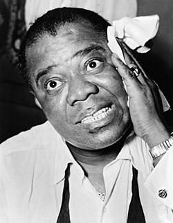 Retrato fotográfico de Louis Armstrong en 1953