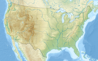 Mapa de localización del río Hudson en Estados Unidos.