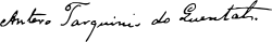 Firma autógrafa de Antero de Quental