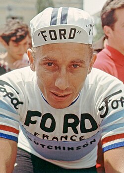 Fotografía clásica del ciclista Jacques Anquetil