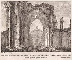 Fachada de la Catedral de Notre-Dame-et-Saint-Lambert en Lieja.