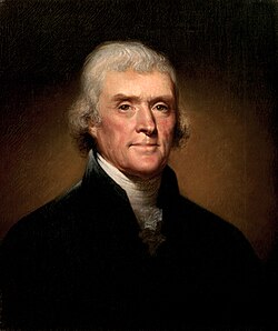 Thomas Jefferson, coautor de la Declaración de Independencia de los Estados Unidos.