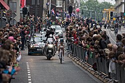Bradley Wiggins disputando una contrarreloj