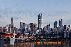 Vista panorámica del paisaje urbano de Chongqing