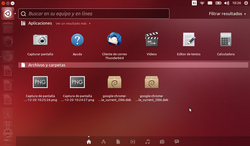Buscador de programas en una interfaz gráfica de sistema operativo.