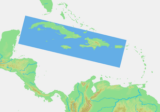 Representación gráfica de las Antillas Mayores