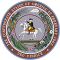 Detalle del Gran Sello de los Estados Confederados.