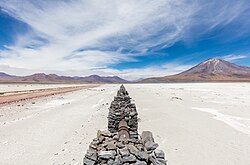 Gasoducto en un paraje desértico en Antofagasta, Chile