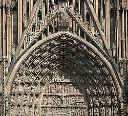 Arquivoltas en la catedral de Estrasburgo