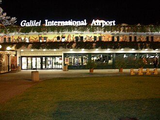 Vista general del Aeropuerto Internacional Galileo Galilei de Pisa